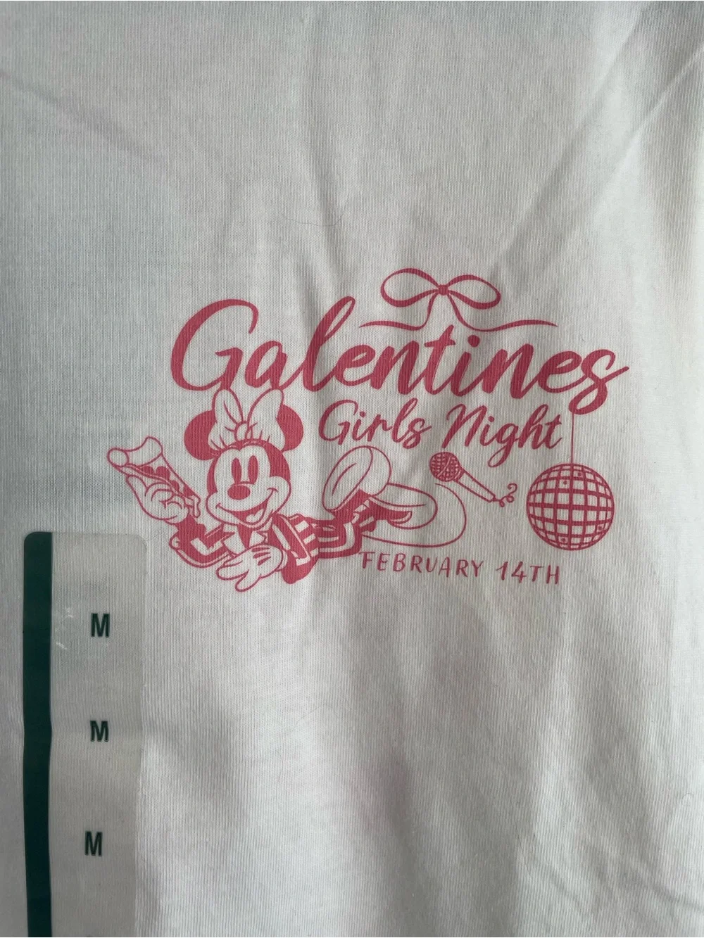 Disney x Skinny Dip London White 'Galentines Girls Night' Graphic T-Shirt Tee M - Picture 2 of 9
